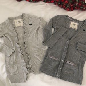 Lot of two XS Abercrombie cardigans